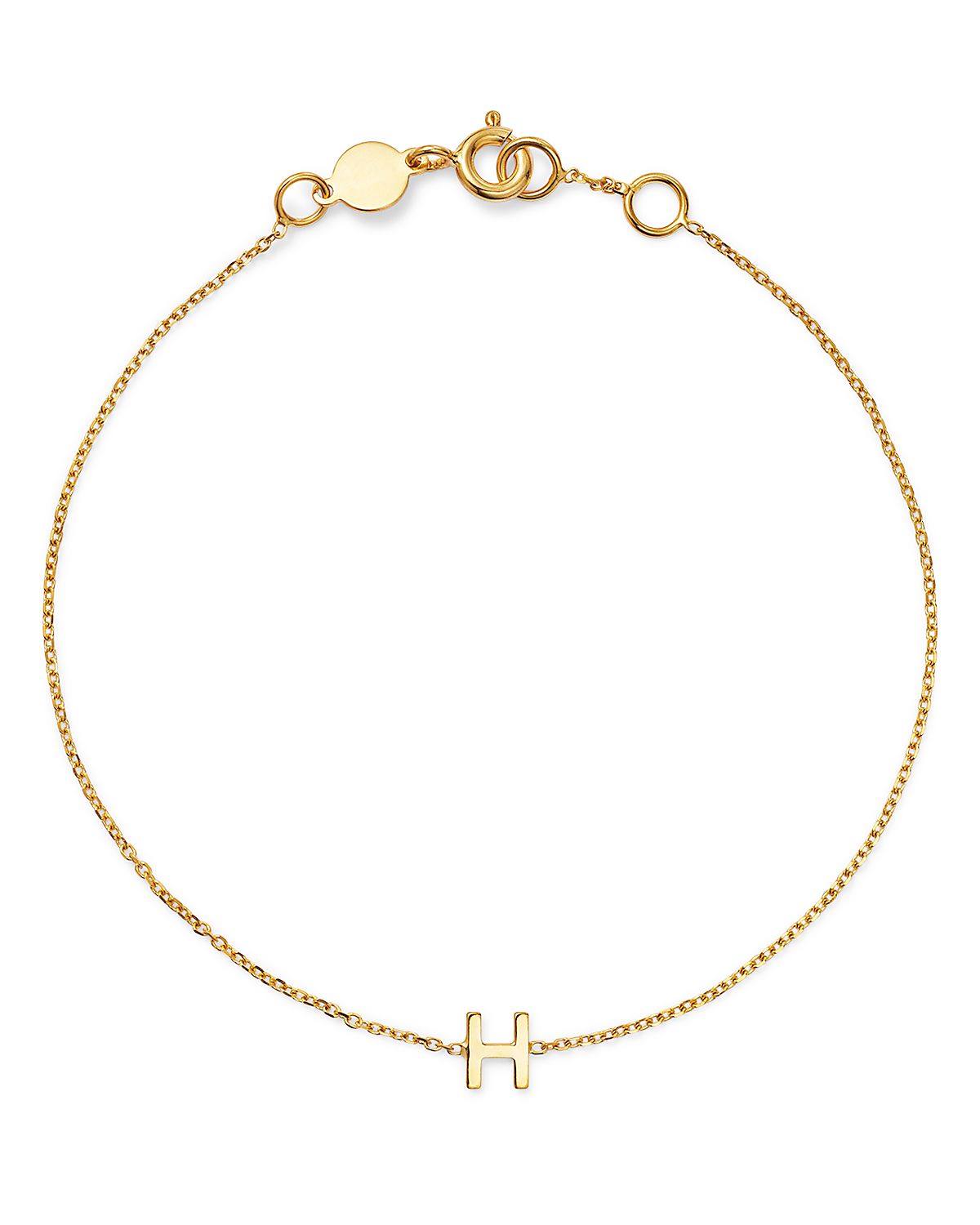 Moon & Meadow 14K Yellow Gold Initial Chain Bracelet