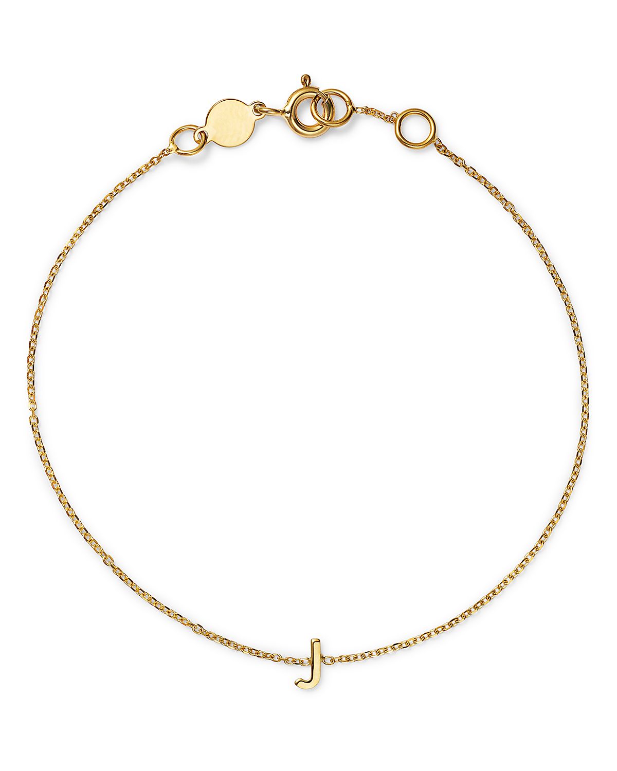 Moon & Meadow 14K Yellow Gold Initial Chain Bracelet