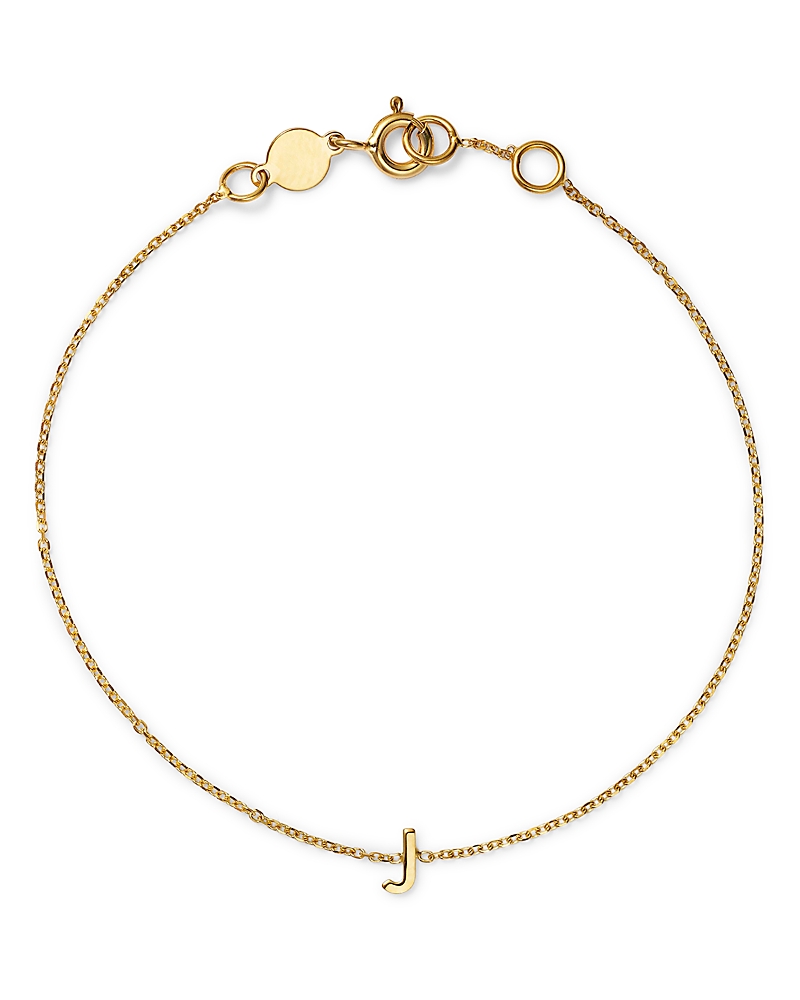 Moon & Meadow 14k Yellow Gold Initial Chain Bracelet In J