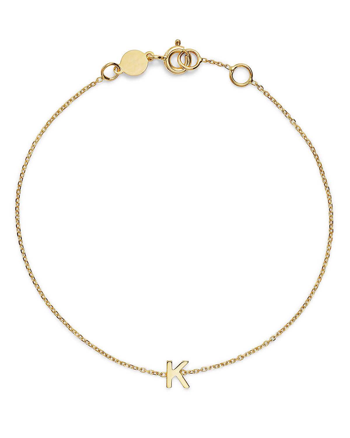 Moon & Meadow 14K Yellow Gold Initial Chain Bracelet