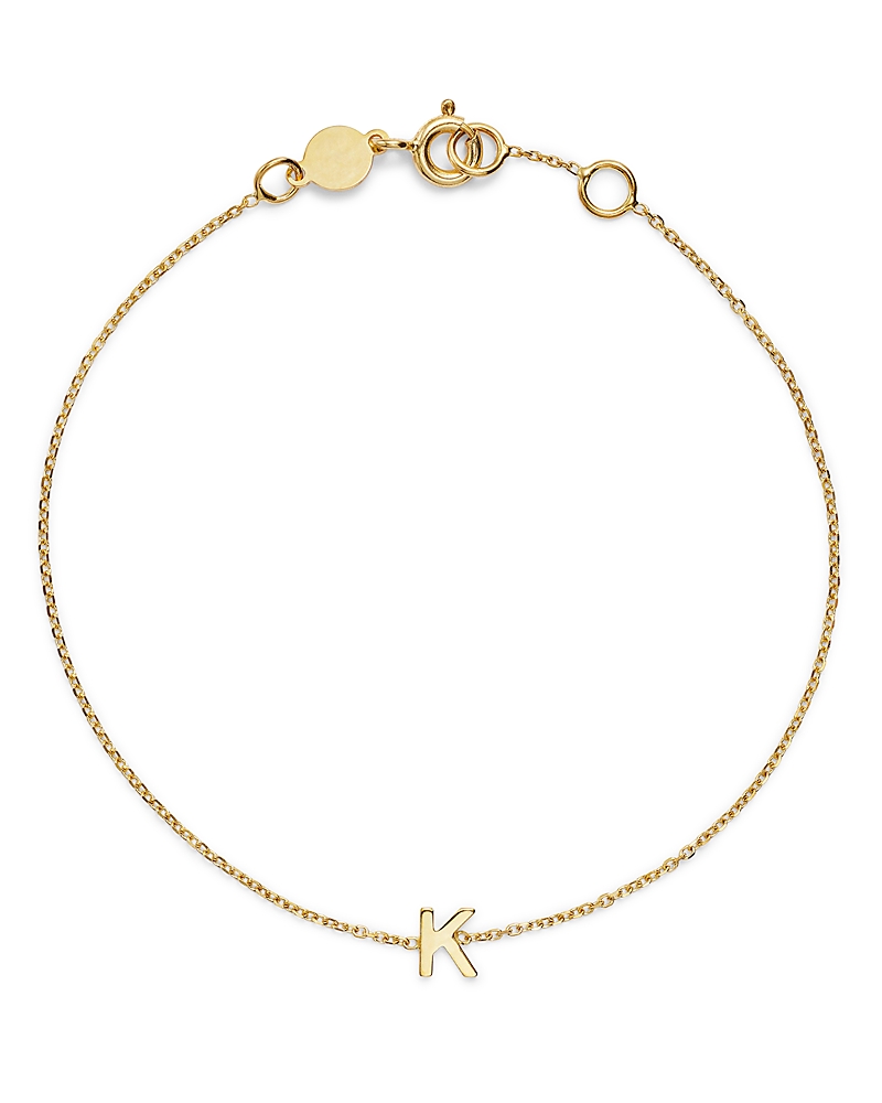 Moon & Meadow 14k Yellow Gold Initial Chain Bracelet