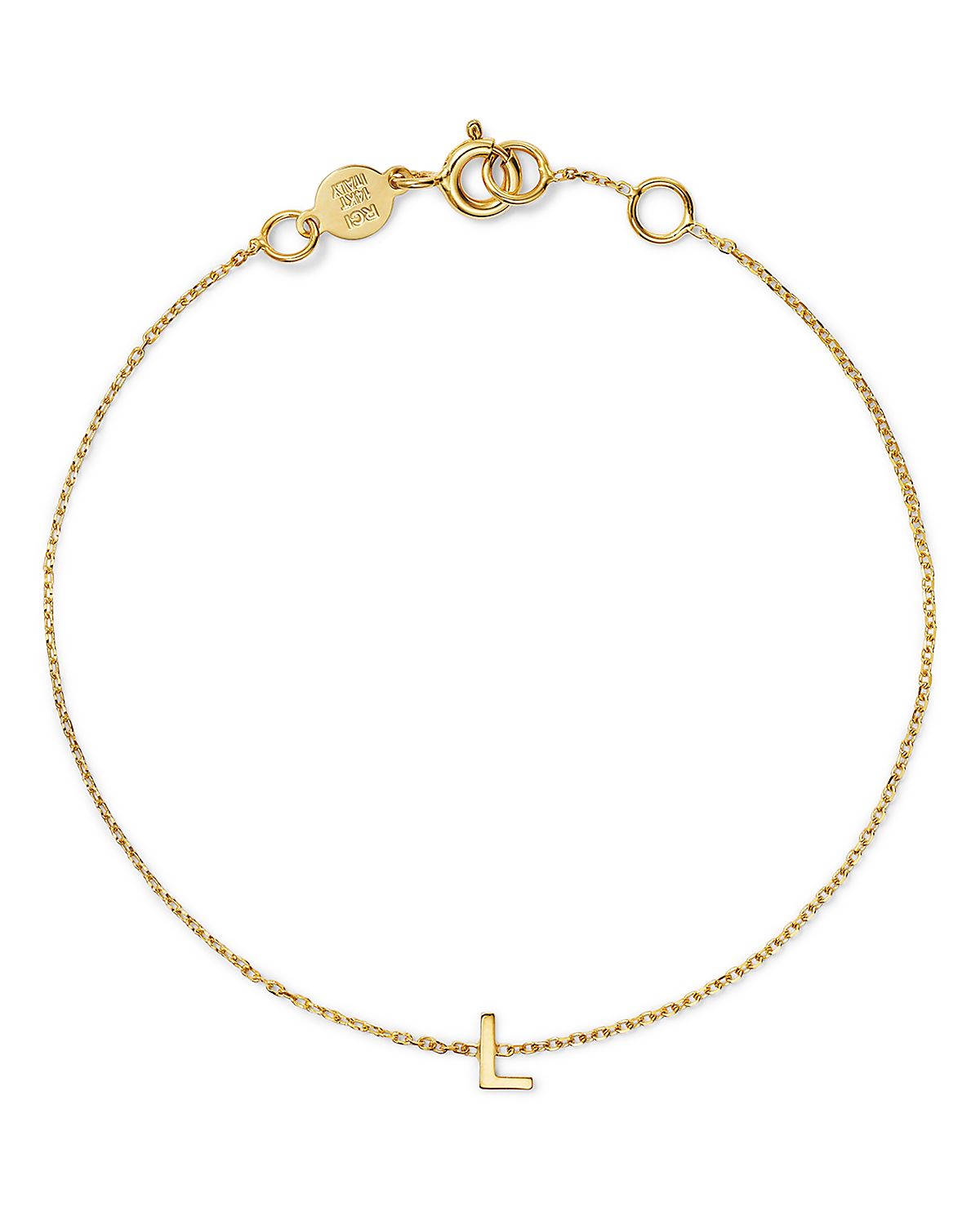 Moon & Meadow 14K Yellow Gold Initial Chain Bracelet
