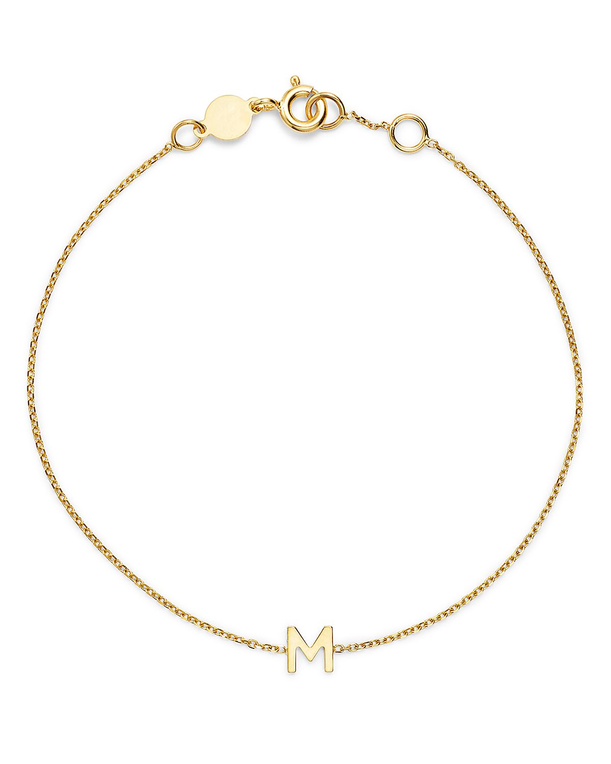 Moon & Meadow 14K Yellow Gold Initial Chain Bracelet