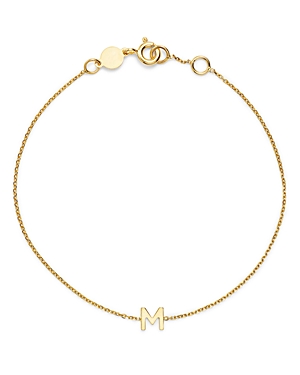 Moon & Meadow 14k Yellow Gold Initial Chain Bracelet In M