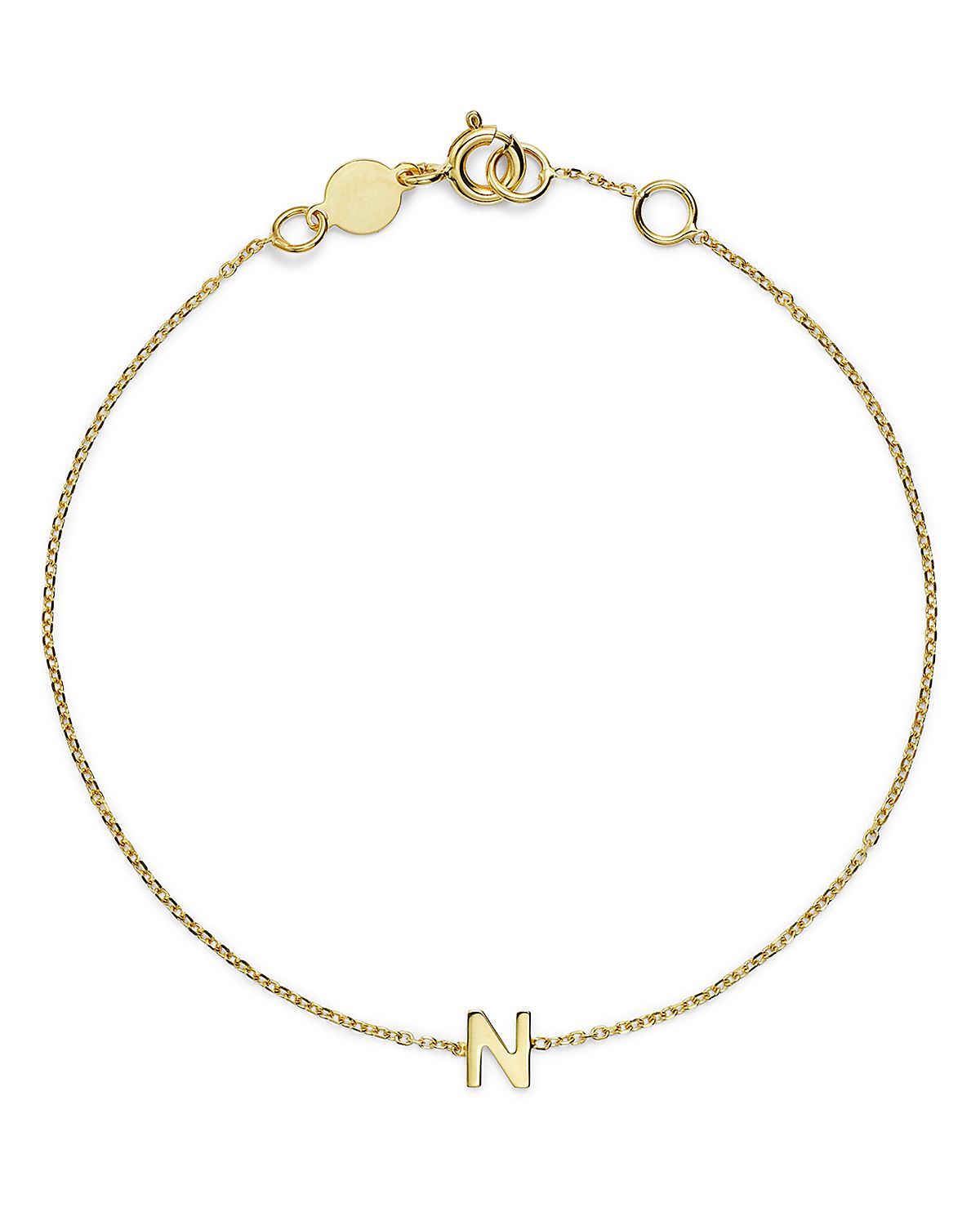 Moon & Meadow 14K Yellow Gold Initial Chain Bracelet