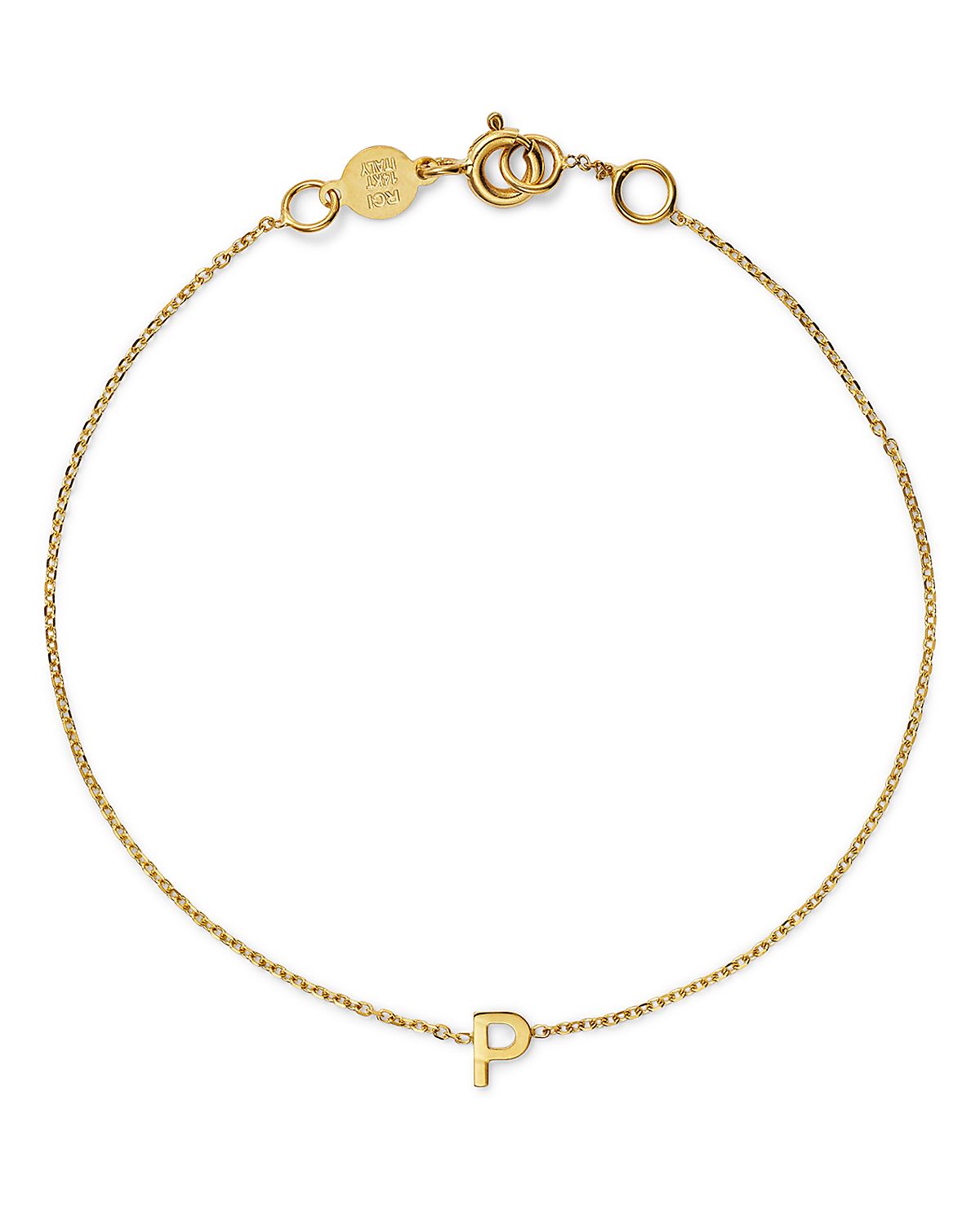 Moon & Meadow 14K Yellow Gold Initial Chain Bracelet