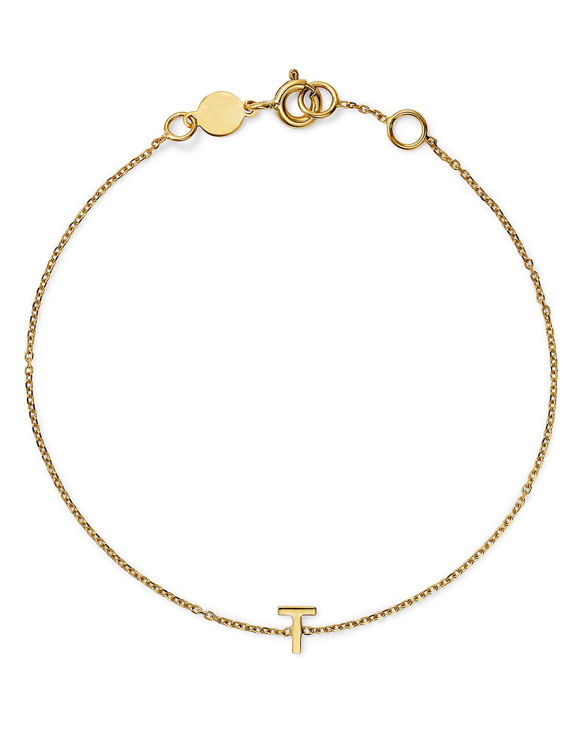 Moon & Meadow 14K Yellow Gold Initial Chain Bracelet