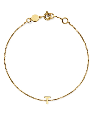 Moon & Meadow 14k Yellow Gold Initial Chain Bracelet In T