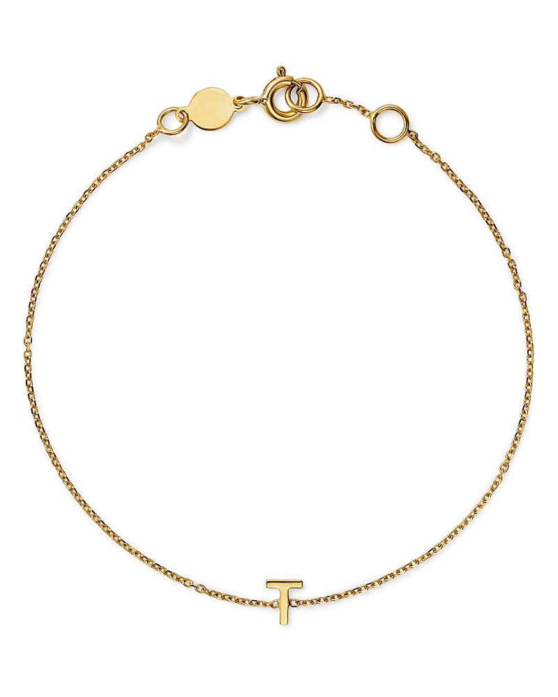 Moon & Meadow 14k Yellow Gold Initial Chain Bracelet