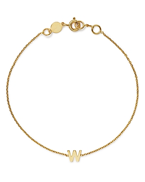 Moon & Meadow 14k Yellow Gold Initial Chain Bracelet In W