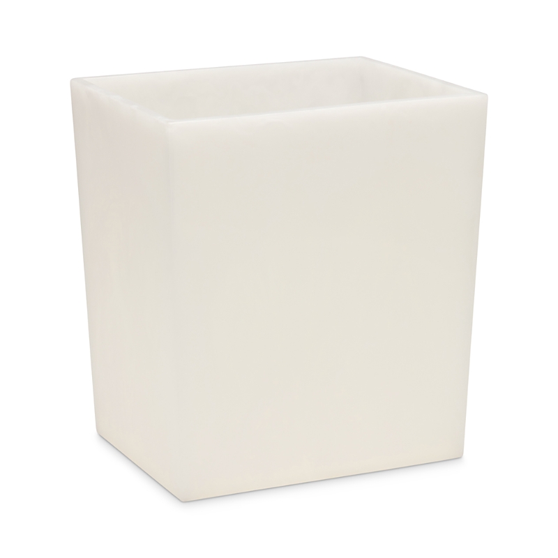 Pigeon & Poodle Abiko Wastebasket In Pearl White