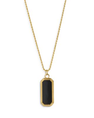 14k gold onyx pendant