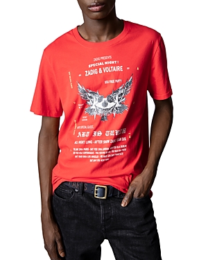 Zadig & Voltaire Courtney Graphic Print T-shirt In Red