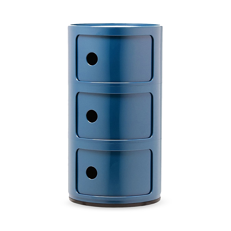 Shop Kartell Componibili Colors 3 Tier Storage Tower In Blue