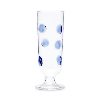 Drop Blue Champagne Glass