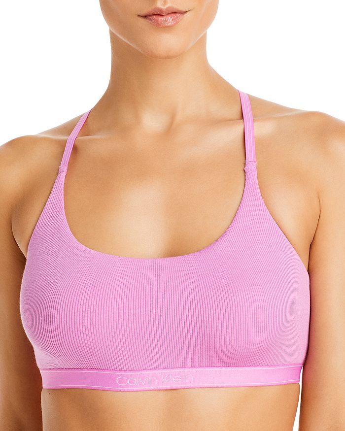 CALVIN KLEIN PURE RIBBED BRA - CLEARANCE