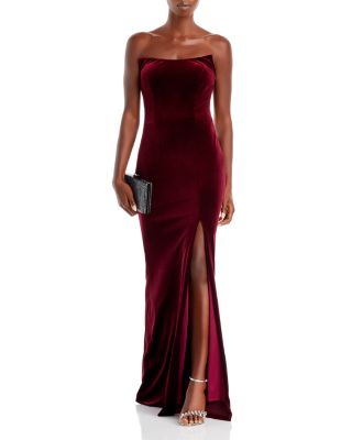 Strapless Velvet Gown - Exclusive