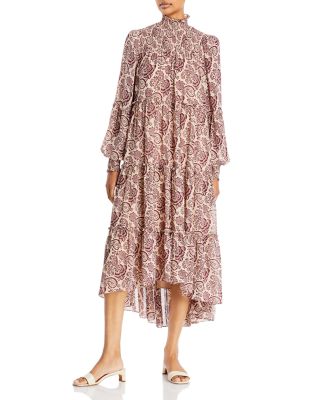 paisley high low dress