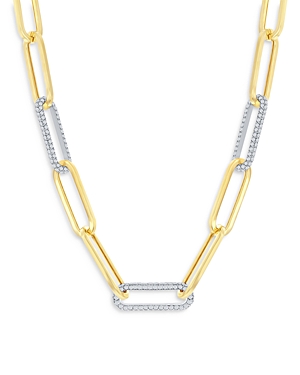 Bloomingdale's Diamond Paperclip Necklace In 14k White & Yellow Gold, 4.6 Ct. T.w. - 100% Exclusive