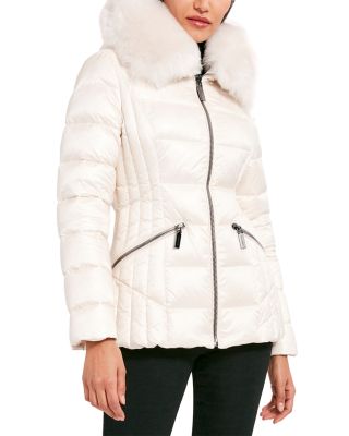 Nikki Shearling Trim Puffer Coat