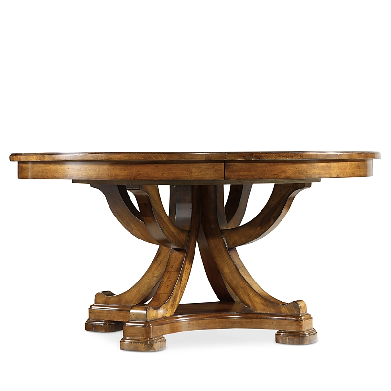Hooker Furniture Tynecastle Round Pedestal Dining Table In Caramel