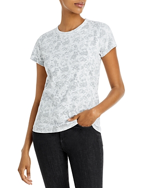 Rag & Bone Poppy Print Organic Cotton Top In Black/white Multi