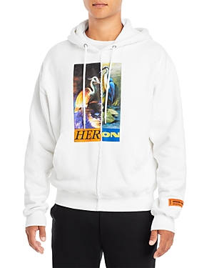 Heron Preston Heron Split Heron Prnt Hd Swt Wht Orng In White Orange
