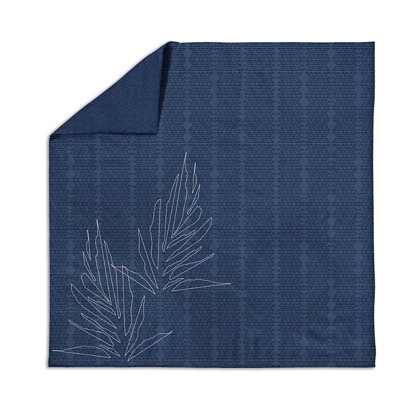 Noho Home Ho'o Hiamoe Cotton Comforter, Twin In Navy