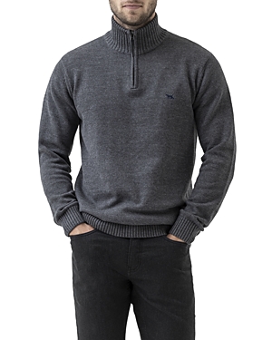 Rodd & Gunn Rodd And Gunn Merrick Bay Quarter-zip Sweater In Granite
