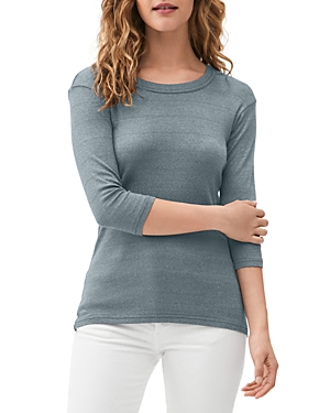 Michael Stars Banded Crewneck Tee In Slate