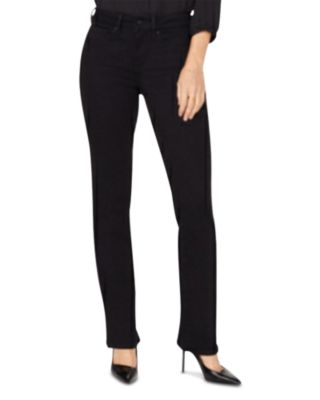 Marilyn High Rise Straight Jeans in Black