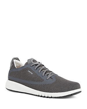 Geox Men's Aerantis Low Top Sneakers In Black Charcoal