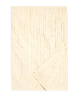 Bloomie's Unisex Cable Knit Cashmere Baby Blanket