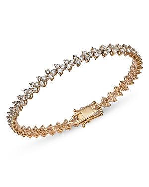 Bloomingdale's Diamond Trio Tennis Bracelet In 14k Yellow Gold, 5.0 Ct. T.w. - 100% Exclusive In White/gold