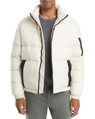 manifesto logo quilted down jacket in recycled fabric