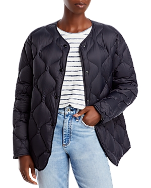 Rag & Bone Rudy Belted Quilted Shell Down Jacket In Black