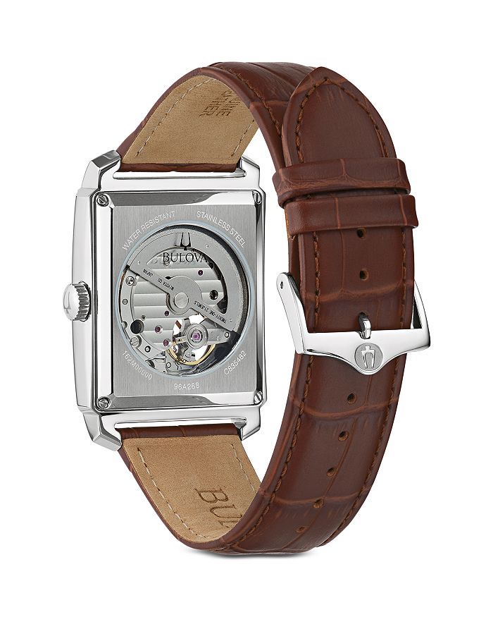 Shop Bulova Sutton Watch, 33mm In White/brown