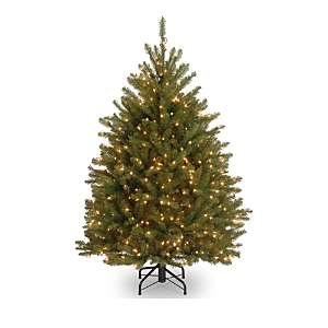 National Tree Company National Tree 4' Dunhill Fir Tree With Clear 200 Lights In Green