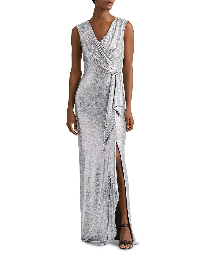 Ralph Lauren Ruffled Column Gown | Bloomingdale's