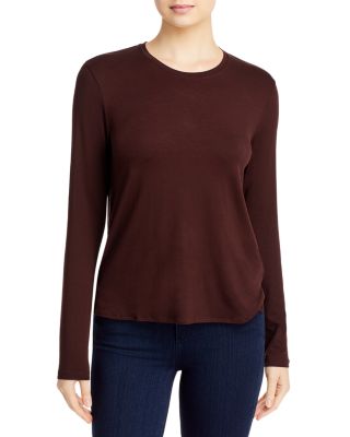 Soft Touch Long Sleeve Semi Relaxed Crewneck with Side Slits