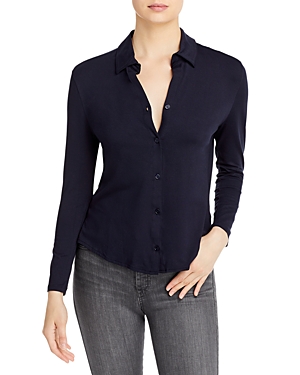 Majestic Soft Touch Knit Shirt In Marine