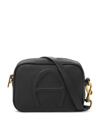 Etienne Aigner Adeline Small Leather Camera Crossbody In Black