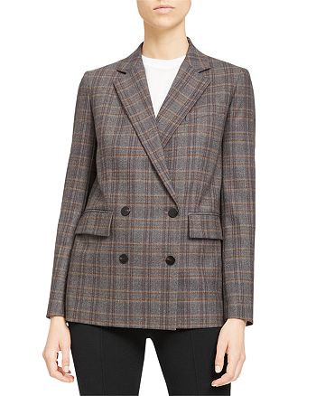 Theory Piazza Double Breasted Button Front Jacket | Bloomingdale's