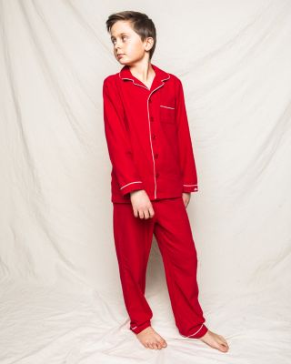 Unisex Red Flannel Pajama Set - Baby, Little Kid, Big Kid