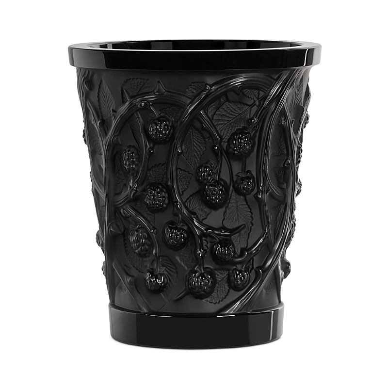 Lalique Mures Vase In Black