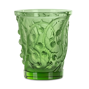 Lalique Mures Vase In Green