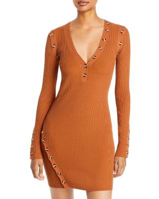Nicholas Jackie Rib Knit Mini Dress 