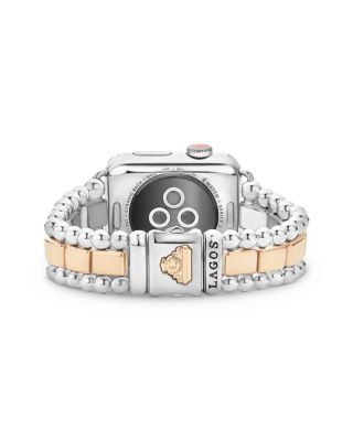 Smart Caviar 18K Rose Gold & Sterling Silver Single Diamond Apple™ Watch Bracelet, 38-44mm