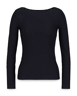 Armani Collezioni Wave Jacquard Sweater In Multi