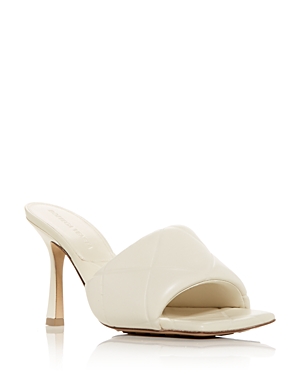 Bottega Veneta Women's Quilted High Heel Slide Sandals In Sand